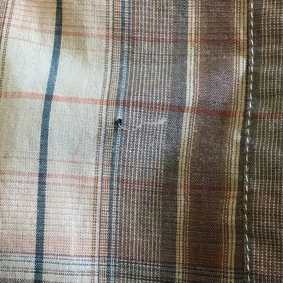 BROWNING tan plaid button down shirt large - Picture 9 of 9